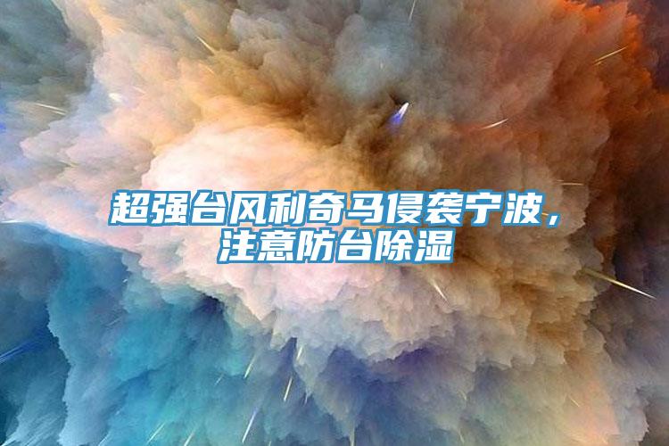 超強臺風(fēng)利奇馬侵襲寧波，注意防臺除濕