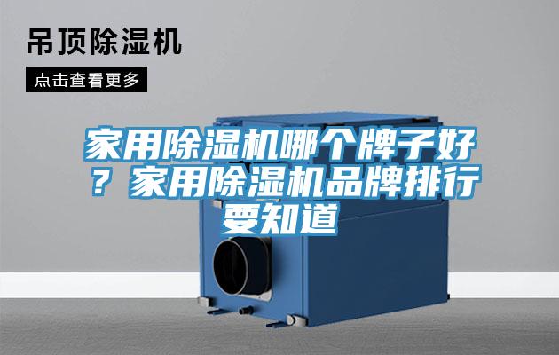 家用除濕機哪個牌子好？家用除濕機品牌排行要知道