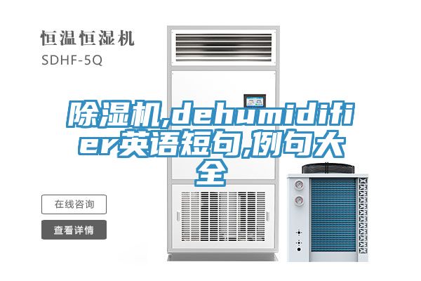 除濕機(jī),dehumidifier英語(yǔ)短句,例句大全